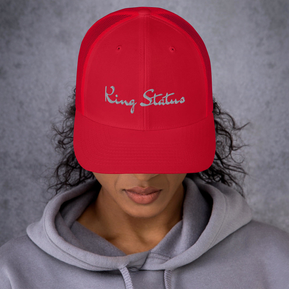 King Status Trucker Cap - Black and White