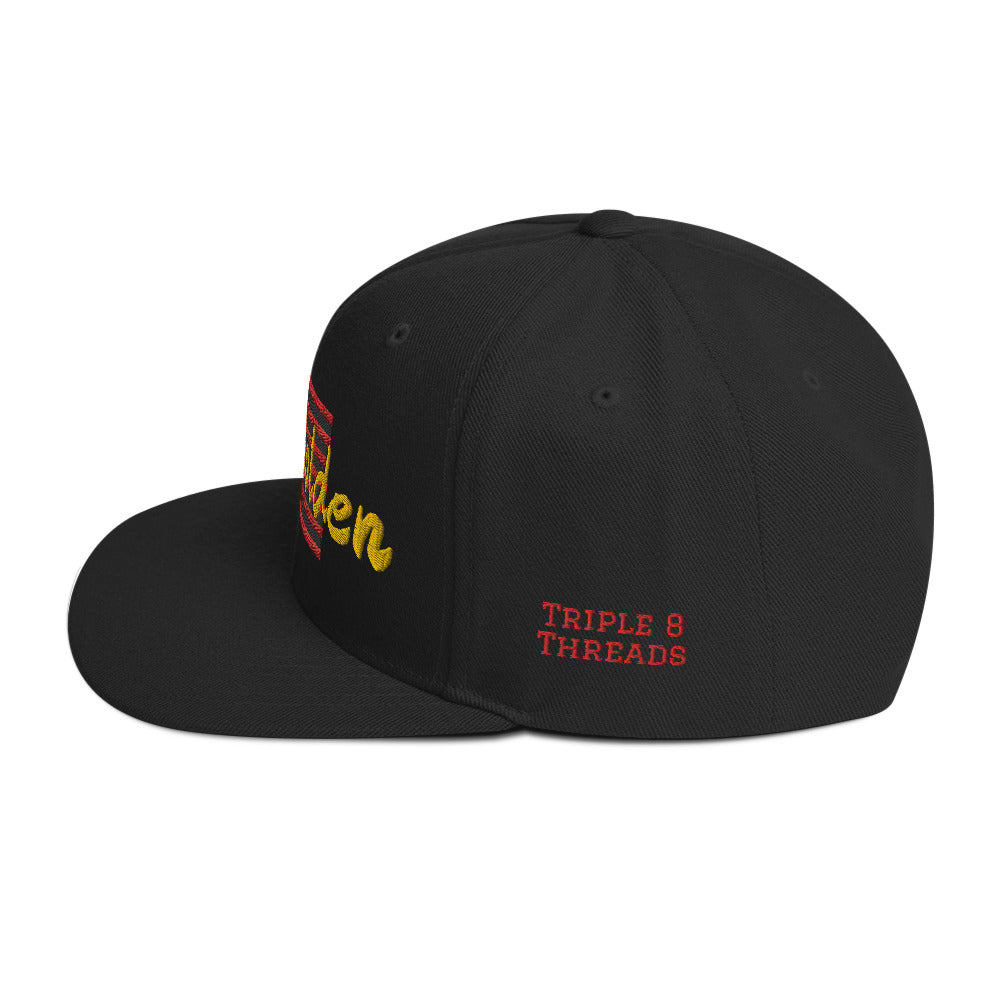 Stay Golden Snapback Hat - Black