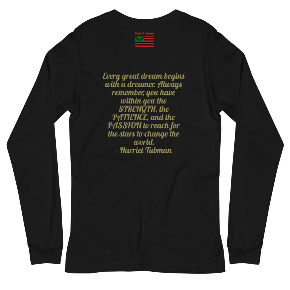 Harriet Tubman "Real Deal $20 Bill" Long Sleeve Tee
