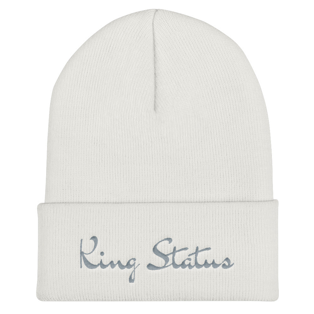 King Status Script Cuffed Beanie