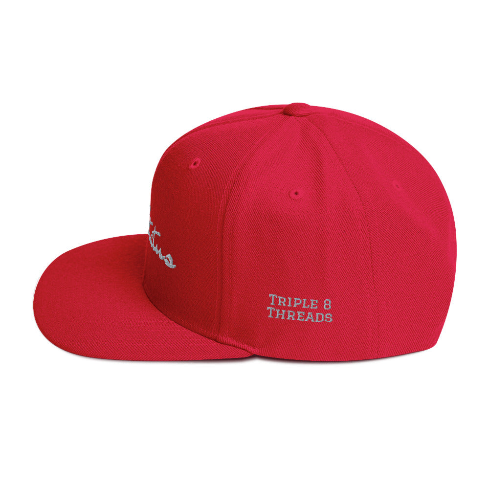 King Status Snapback Hat - Black and Silver