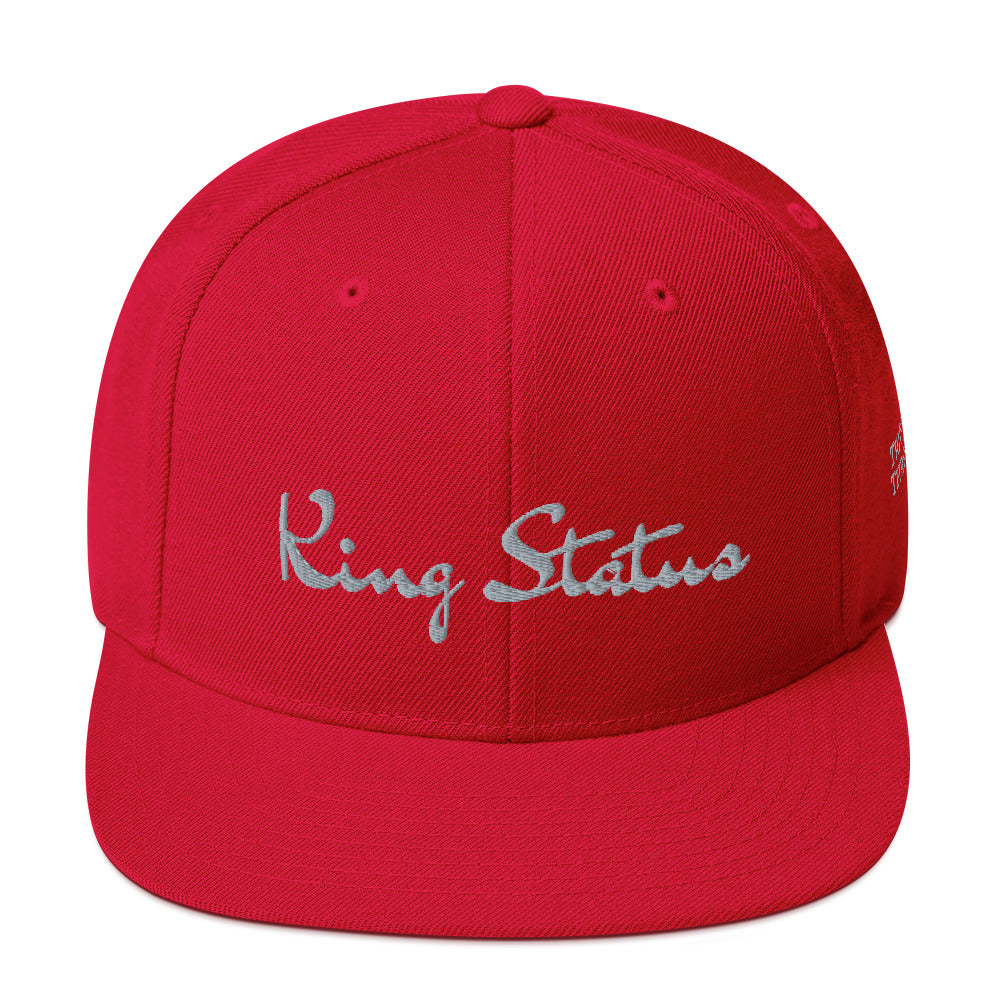 King Status Snapback Hat - Black and Silver