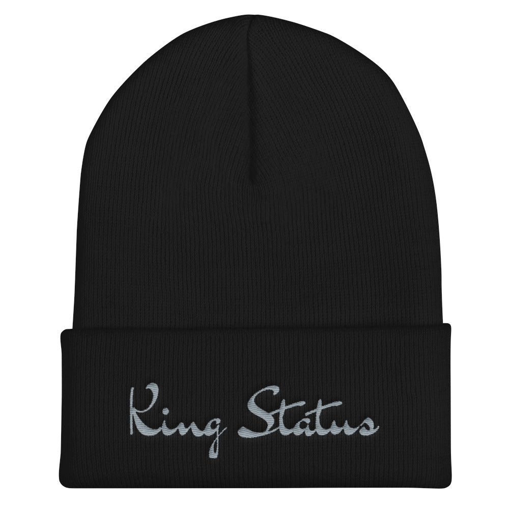King Status Script Cuffed Beanie