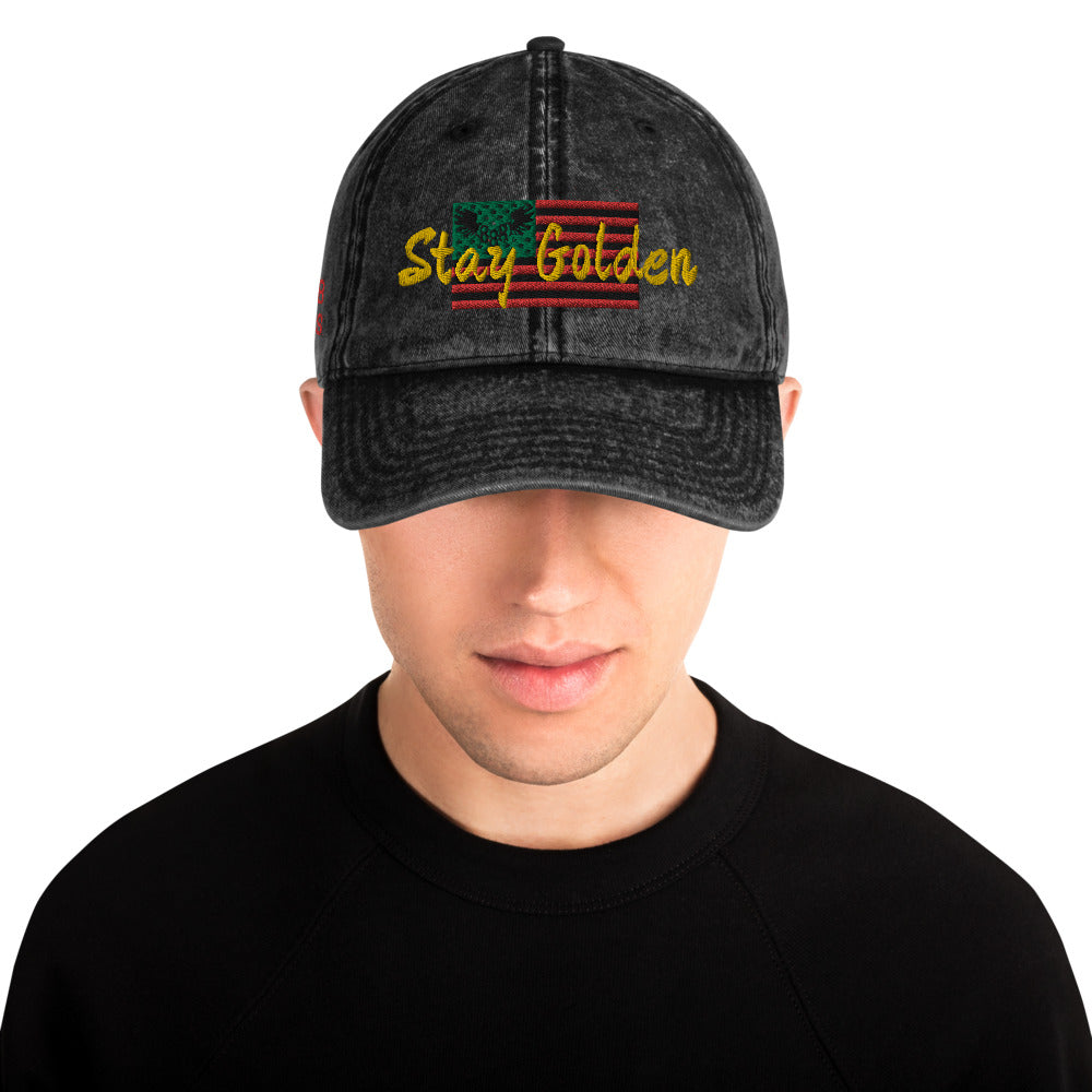 Stay Golden w/ Classic Triple 8 Threads Logo - Vintage Cotton Twill Cap