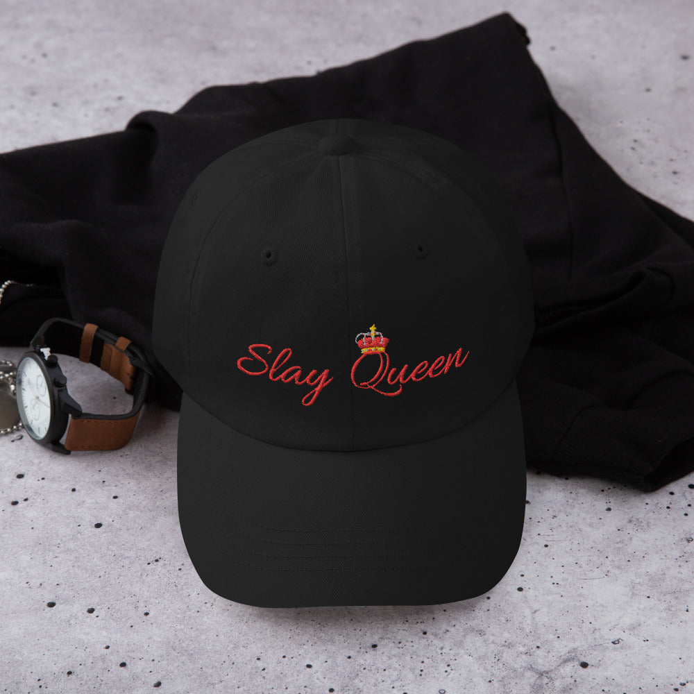 Slay Queen Dad Hat - Green Camo