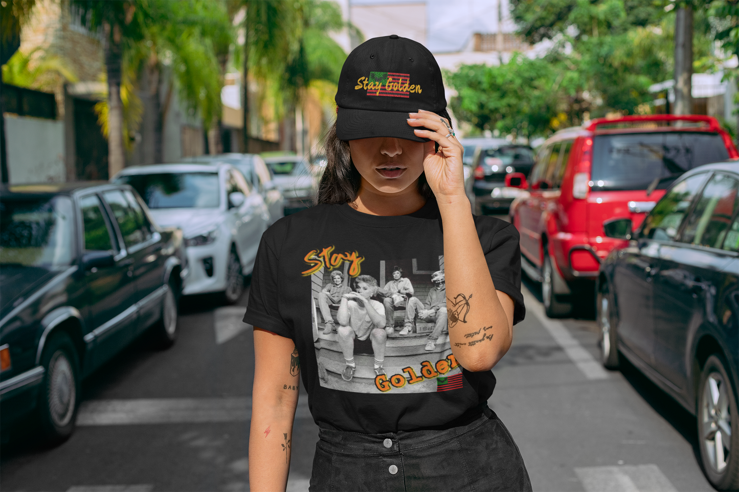 Stay Golden Snapback Hat - Black