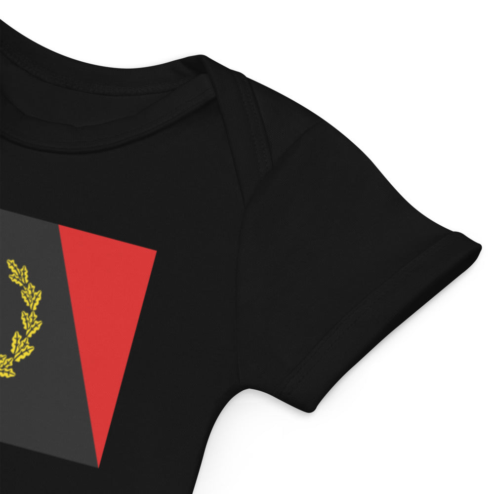Black American Heritage Flag Organic cotton baby bodysuit