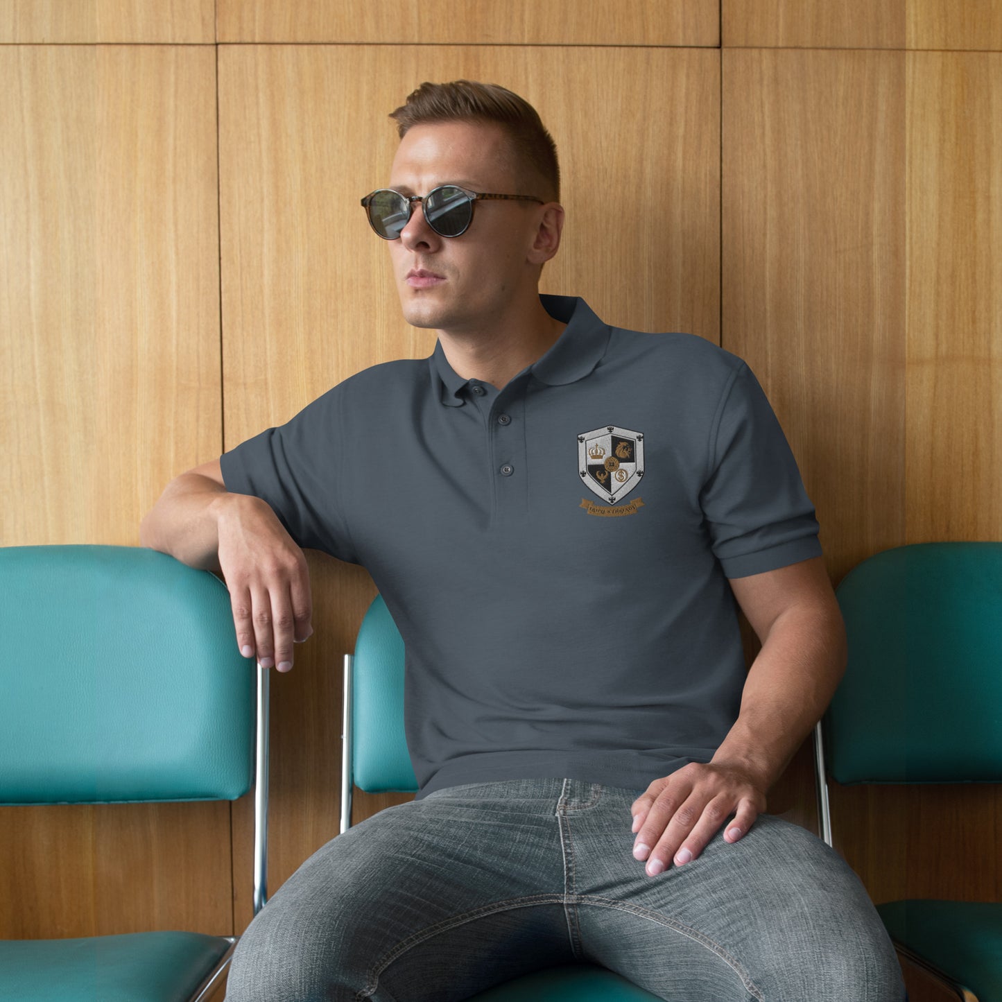 T8T Prosperous Shield Men's Premium Polo