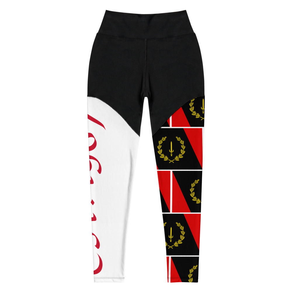 Black American Heritage Flag Sports Leggings