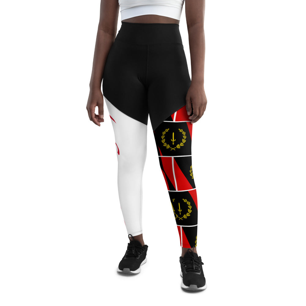 Black American Heritage Flag Sports Leggings