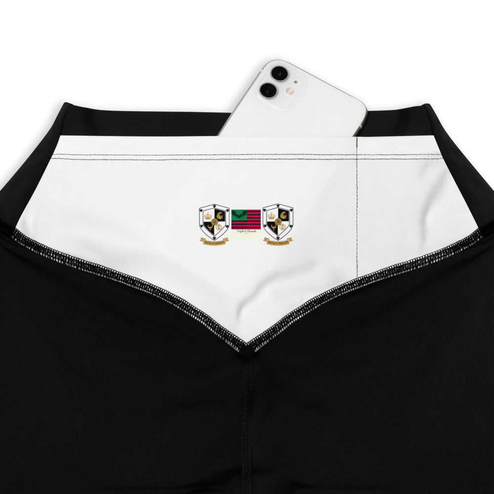 Black American Heritage Flag Sports Leggings