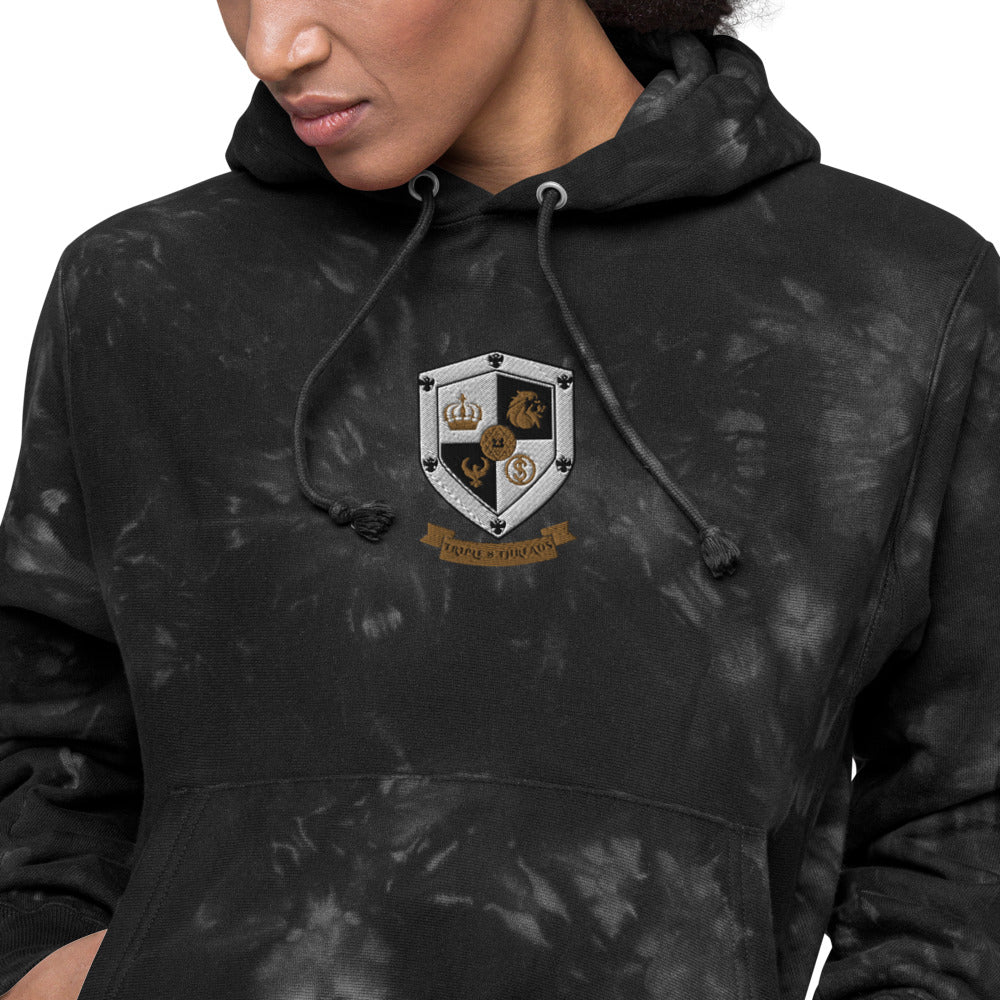T8T Prosperity Shield - Unisex Champion tie-dye hoodie