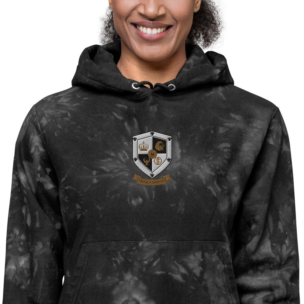 T8T Prosperity Shield - Unisex Champion tie-dye hoodie