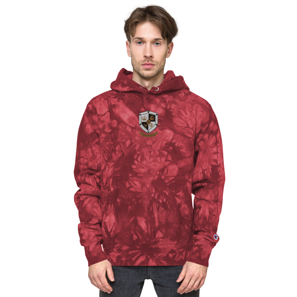 T8T Prosperity Shield - Unisex Champion tie-dye hoodie