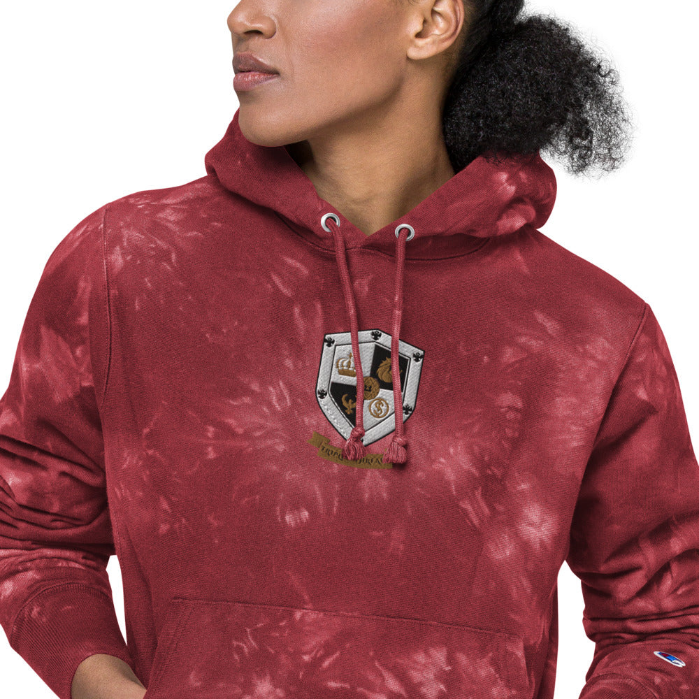 T8T Prosperity Shield - Unisex Champion tie-dye hoodie