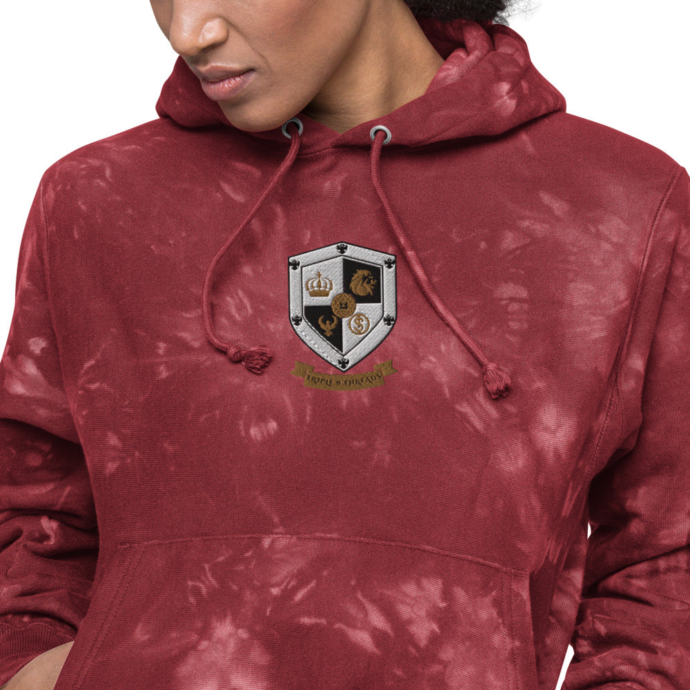 T8T Prosperity Shield - Unisex Champion tie-dye hoodie