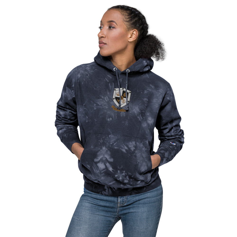 T8T Prosperity Shield - Unisex Champion tie-dye hoodie