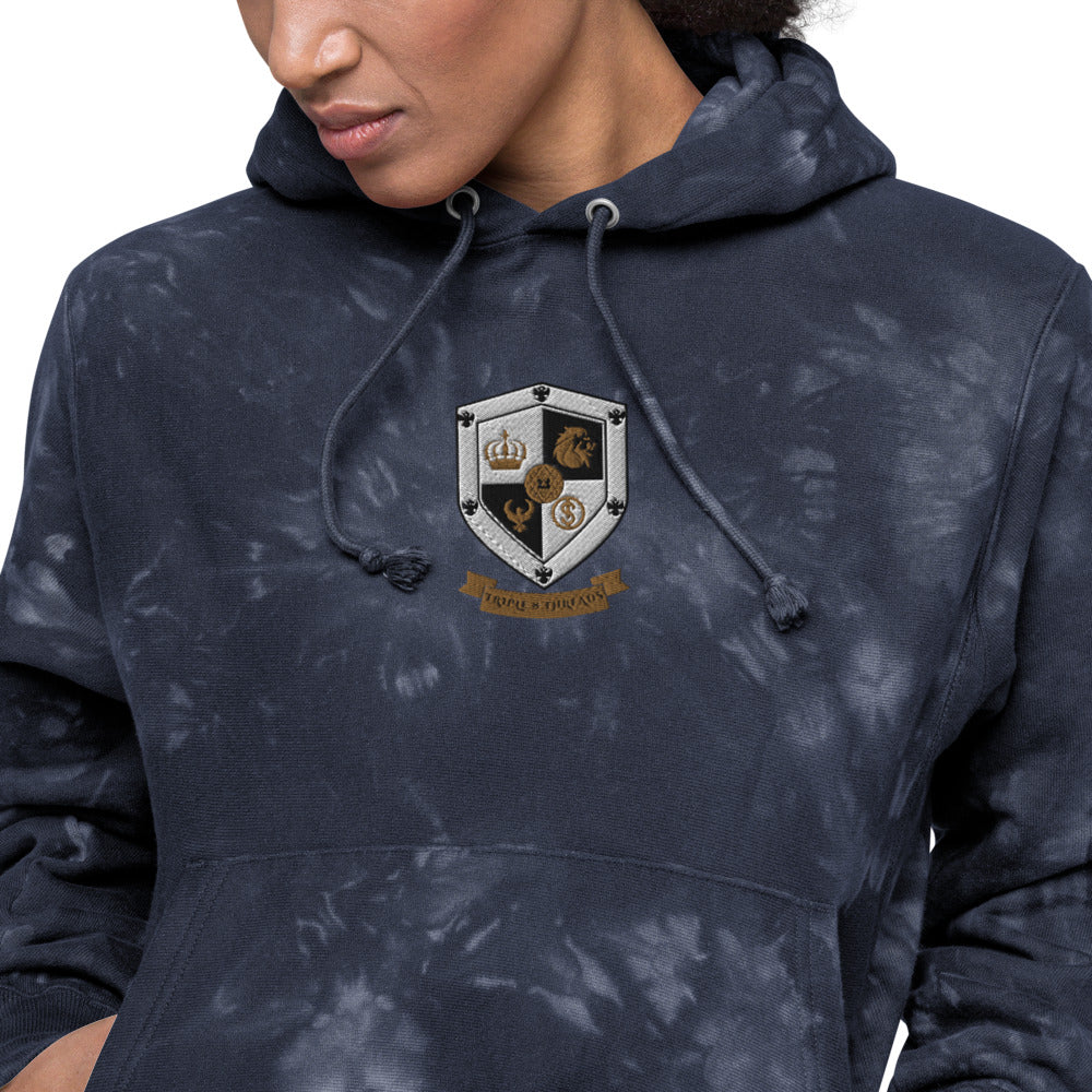 T8T Prosperity Shield - Unisex Champion tie-dye hoodie