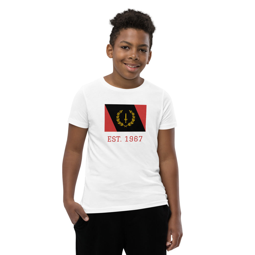 Black American Heritage Flag Youth Short Sleeve T-Shirt