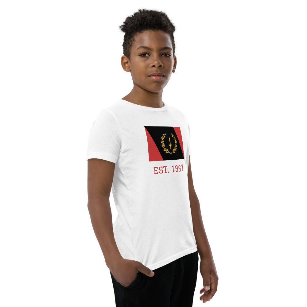 Black American Heritage Flag Youth Short Sleeve T-Shirt