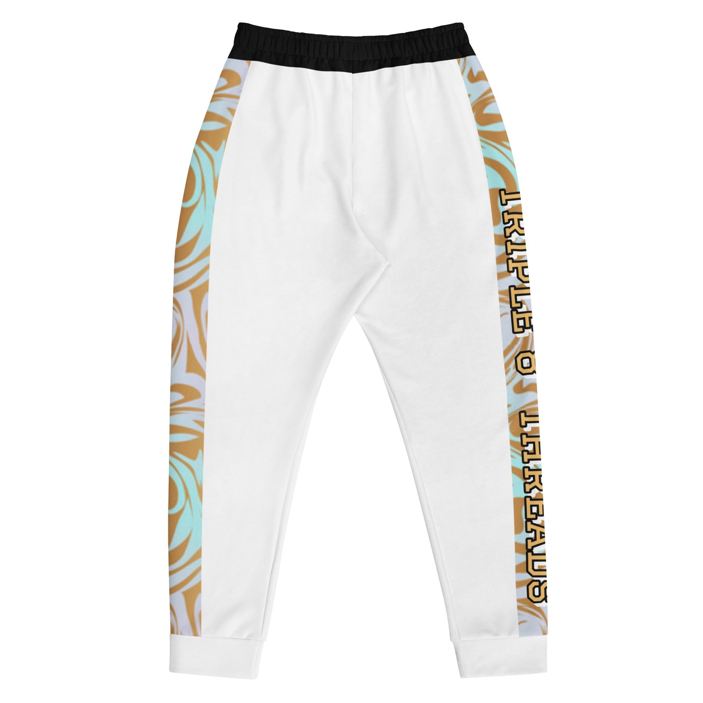 8xquiZit Collection T8T Pynk N Turq Jungle Luv  Men's Joggers - White