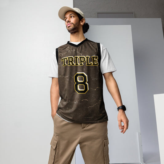 8xquiZit Collection - Marble Coco-cured Unisex Basketball Jersey