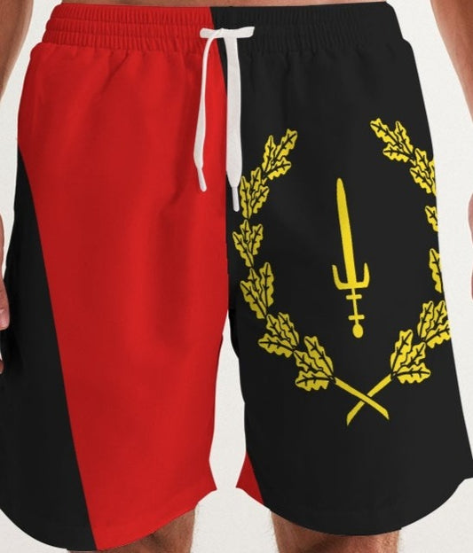 Black American Heritage Flag Men's Swim Trunk