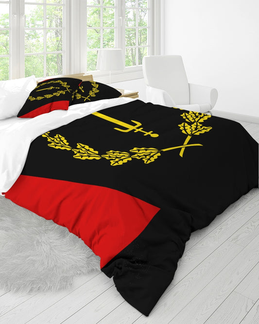 Black American Heritage Flag Queen Duvet Cover Set