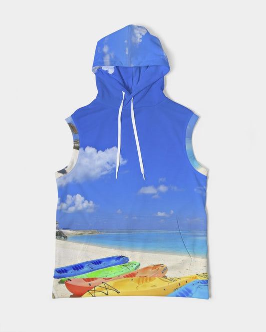 Beach Kayak Men's Premium Heavyweight Sleeveless Hoodie