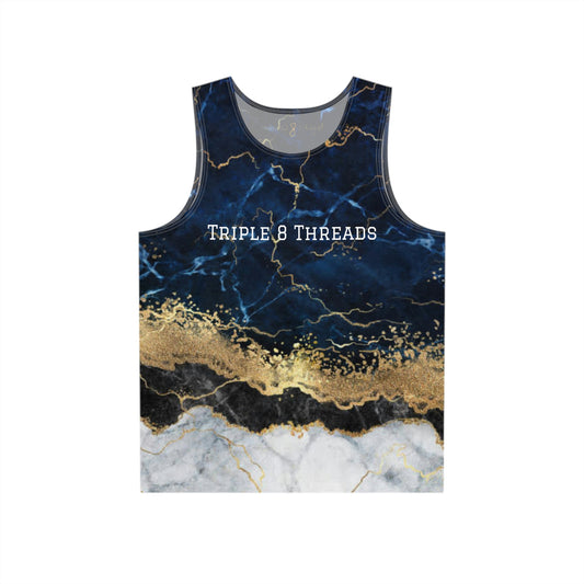 8xquiZit Collection - Tri-color Blue, Gold, & White Men's Tank