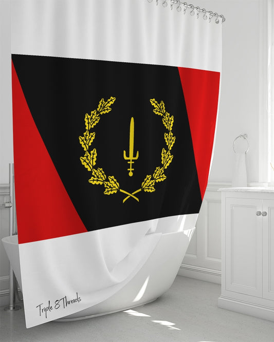 Black American Heritage Flag Shower Curtain 72"x72"