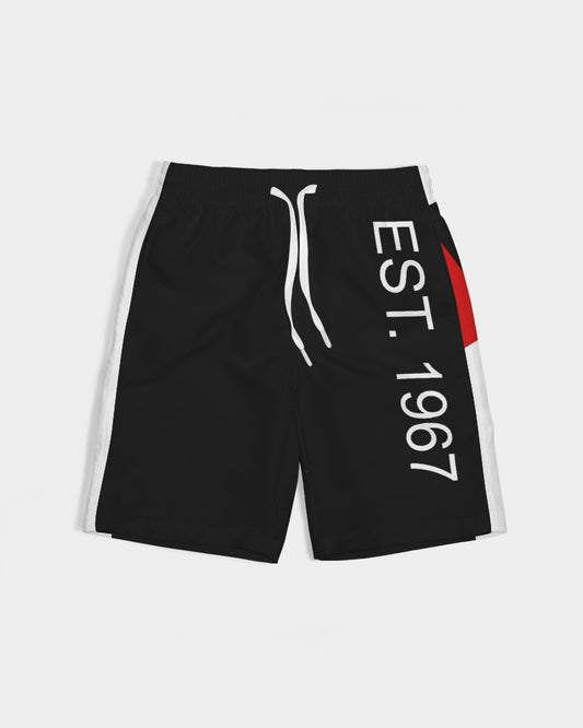 Black American Heritage Flag Boys Swim Trunk