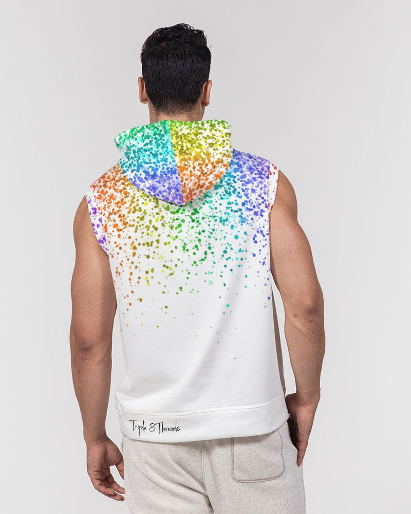 Rainbow Coruscate 2 Men's Premium Heavyweight Sleeveless Hoodie