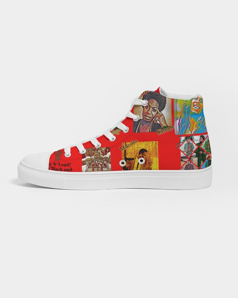 The Knowledge - Red Kicks Men's Hightop Canvas Shoe