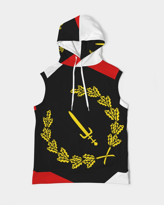 Black American Heritage Flag Men's Premium Heavyweight Sleeveless Hoodie