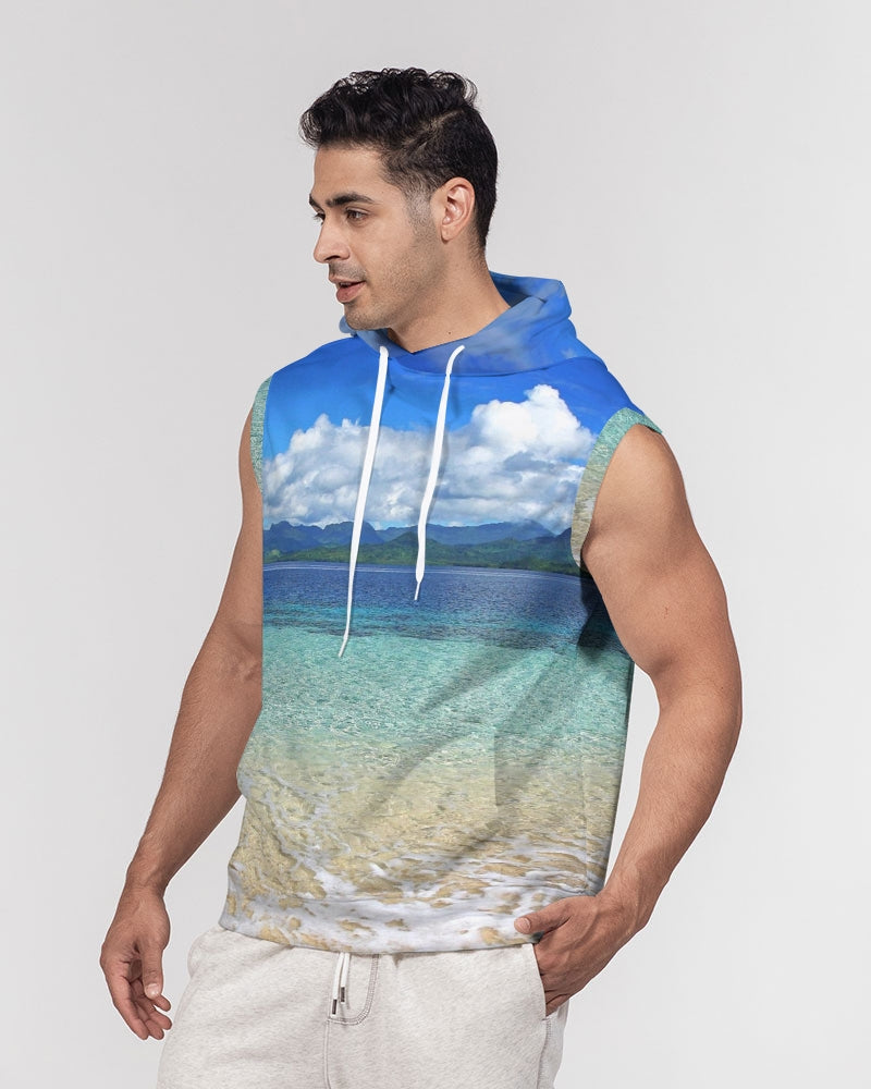 Beach 1 Men's Premium Heavyweight Sleeveless Hoodie