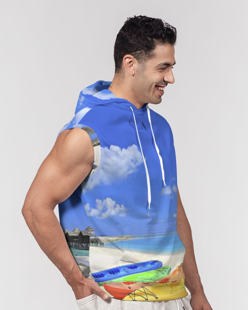 Beach Kayak Men's Premium Heavyweight Sleeveless Hoodie