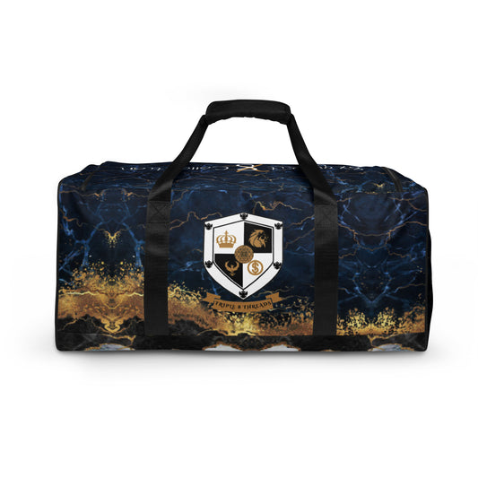 8xquiZit Collection Tri-color Blue, Gold, & White Duffle bag