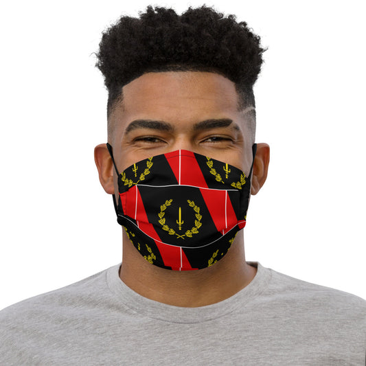 Black American Heritage Flag Premium face mask