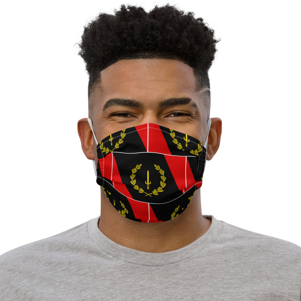 Black American Heritage Flag Premium face mask