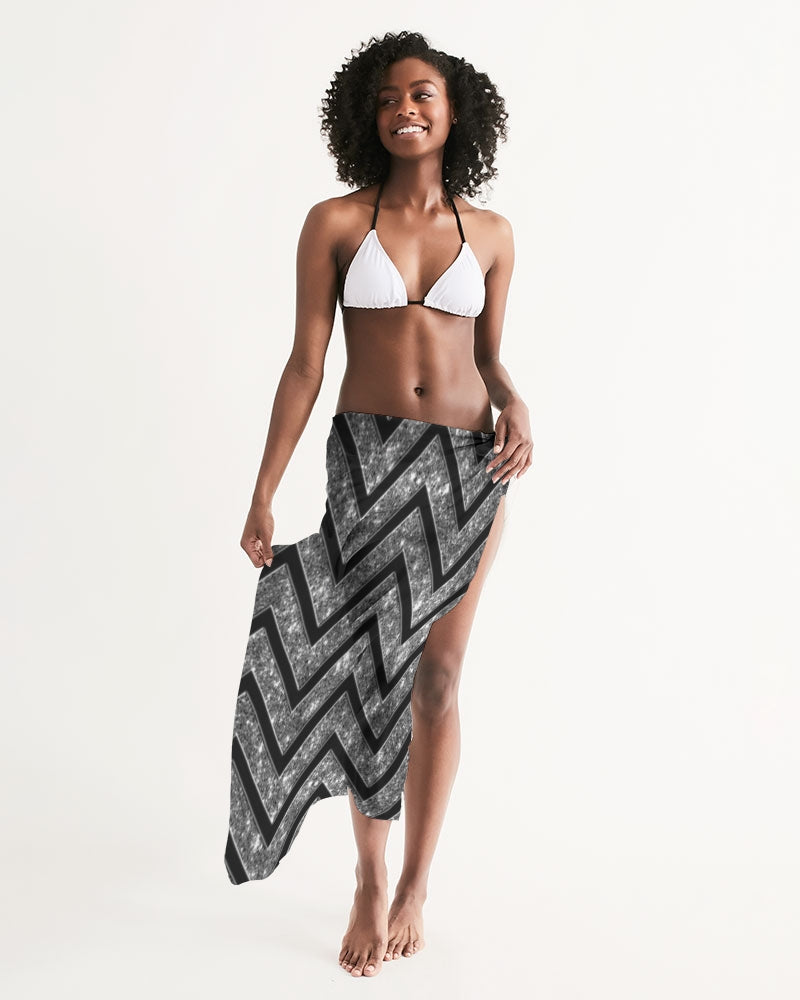 Silver n Black Coruscate Swim Cover Up
