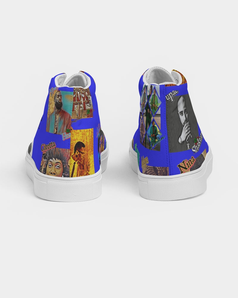 The Knowledge - Blue Kicks Men's Hightop Canvas Shoe
