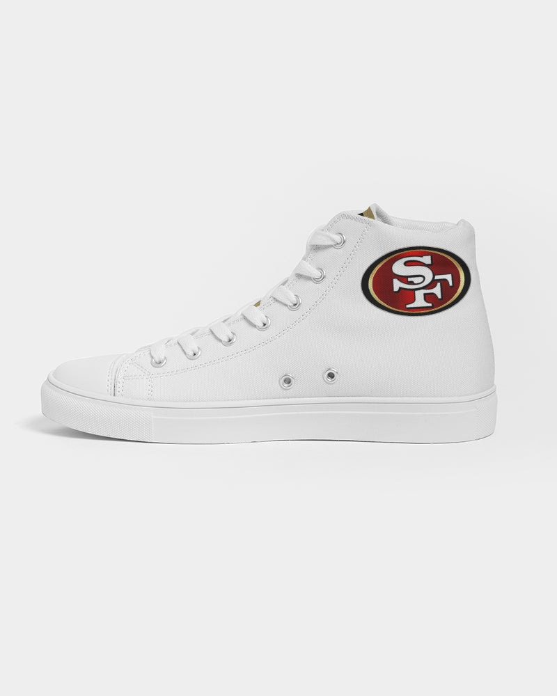 T8T Prosperity Shield -  San Fran Strips Men's Hightop Canvas Shoe