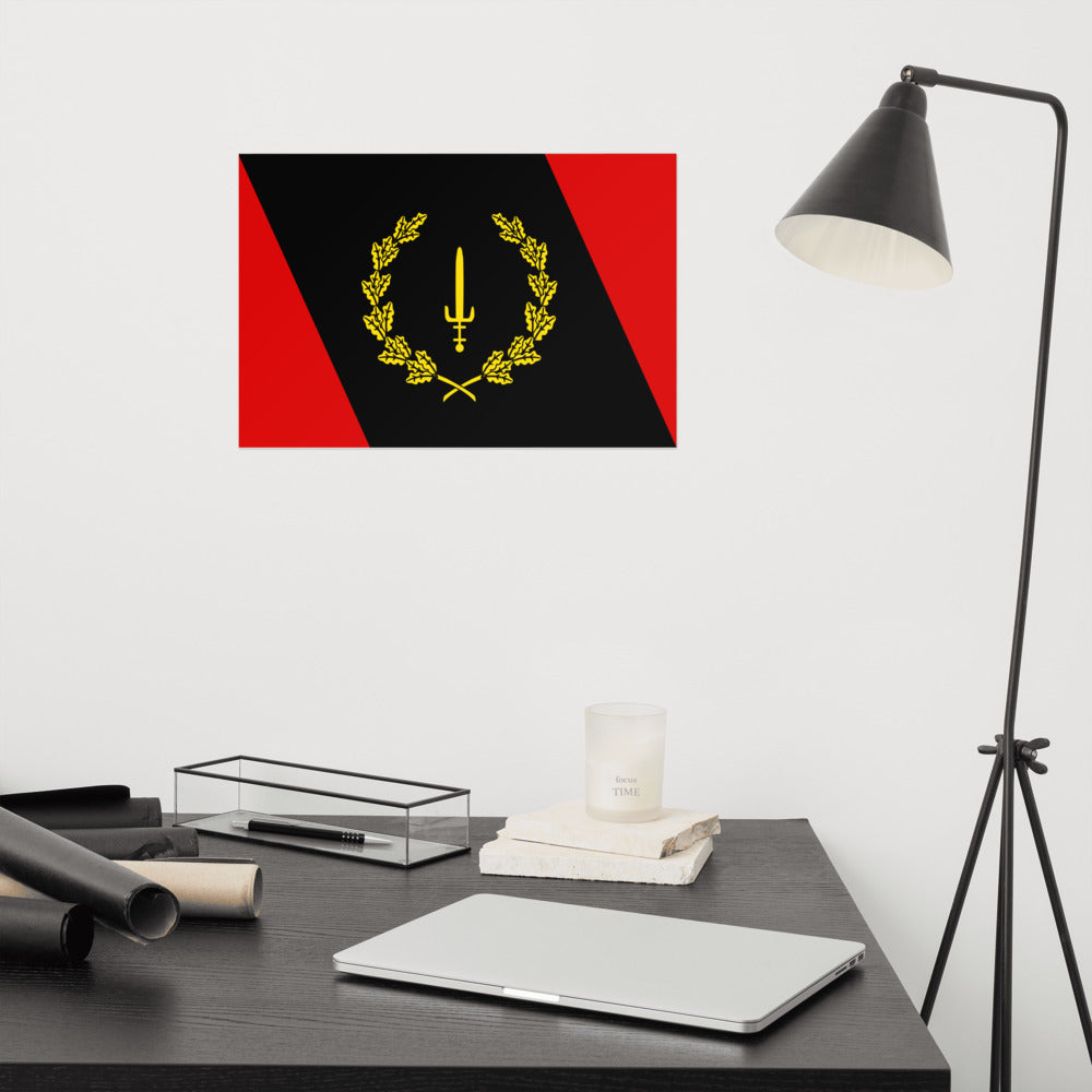 Black American Heritage Flag Poster