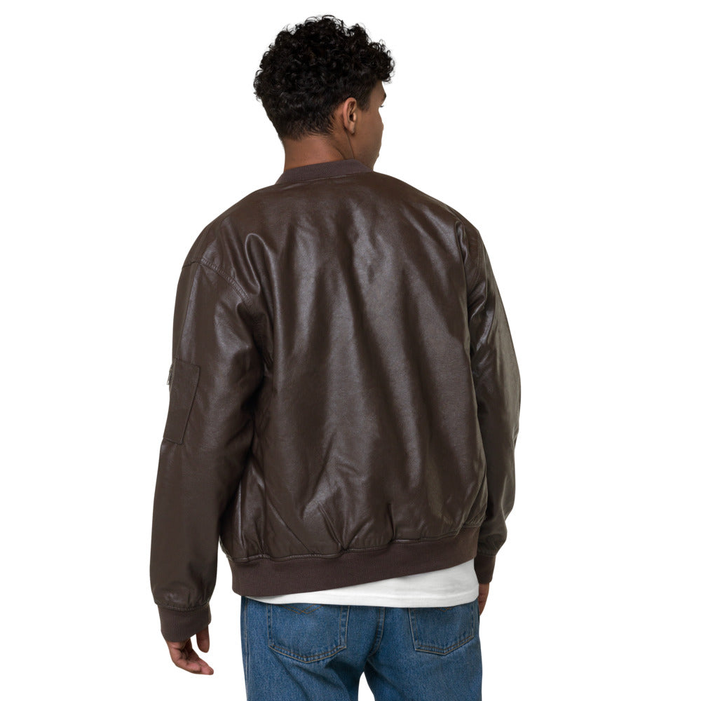 T8T Prosperity Leather Bomber Jacket