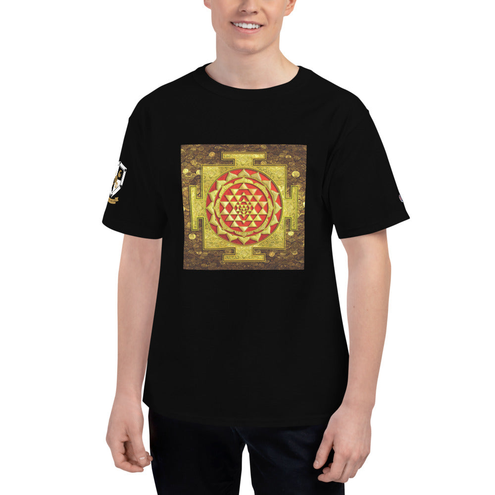 Gold Shri Yantra Men's Champion T-Shirt