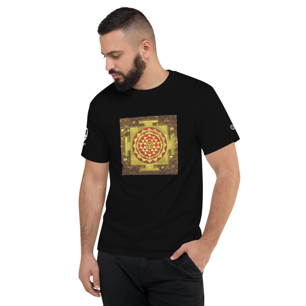 Gold Shri Yantra Men's Champion T-Shirt