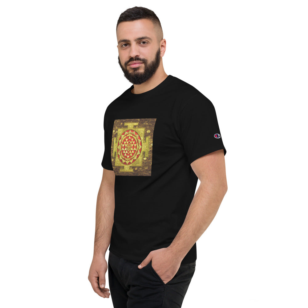 Gold Shri Yantra Men's Champion T-Shirt