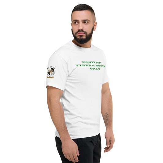 Positive Vibes & Money Only Men's (Green) Champion T-Shirt