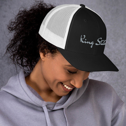 King Status Trucker Cap - Black and White